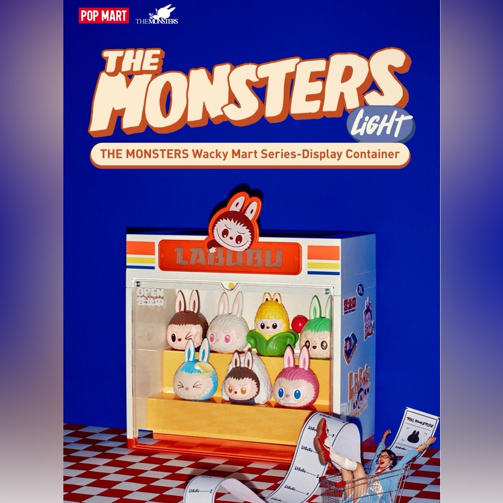 Authentic THE MONSTERS Labubu Wacky Mart Series - Display Container (Lights)